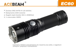Flashlight Acebeam EC60 Cree XHP35-603m.