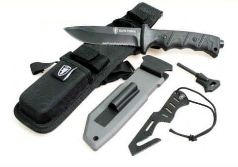 ELITE FORCE EF703 set of 2 Knives TINDER KNIFE SHARPENER