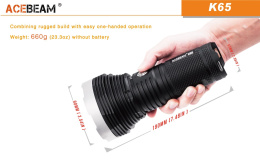 Flashlight Acebeam K65 6200 lum. Cree XHP 70.2 LED De-Domed