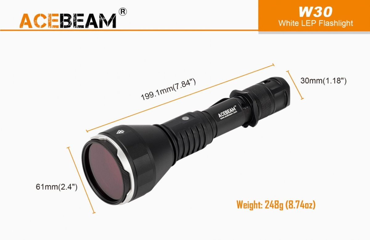 Flashlight ACEBEAM W30 5000 k-2408 m