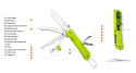 Army knife multifunction LD43 Ruike, green