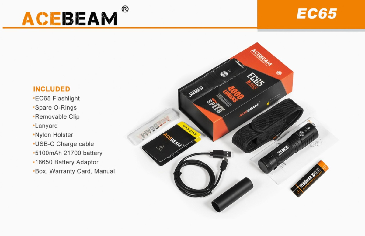 Acebeam EC65 CREE XHP35 HI 4000 lumen