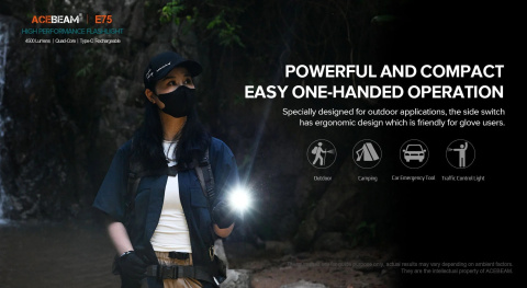 Latarka Acebeam E75 6500K czarna