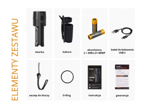 Latarka LED Fenix LR35R czarna