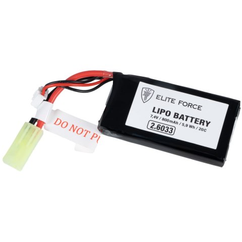 Akumulator do replik ASG Elite Force 7,4 V, 800 mAh, 20 C