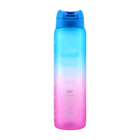 Bidon sportowy ION8 1000 ml Motivator niebiesko-różowy