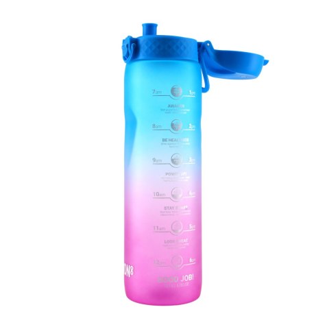 Bidon sportowy ION8 1000 ml Motivator niebiesko-różowy
