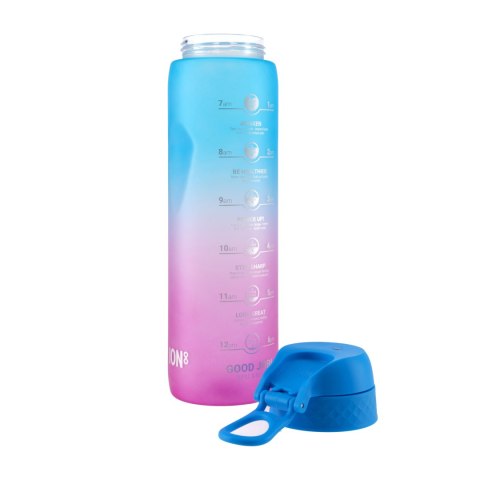 Bidon sportowy ION8 1000 ml Motivator niebiesko-różowy
