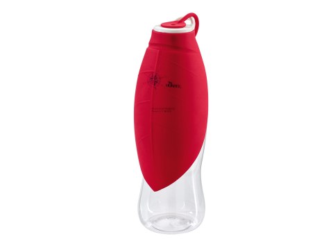 Butelka silikonowa z miską List 550ml czerwo