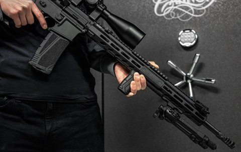 Chwyt przedni Leapers UTG M-LOK krótki, polimerowy, czarny