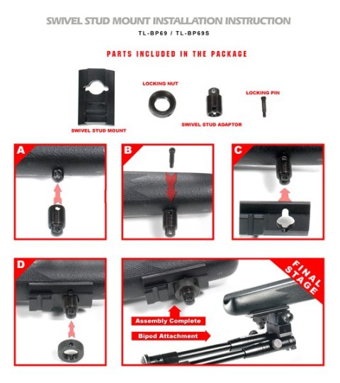 Dwójnóg Leapers składany Universal Shooter's 8.7-10.6"
