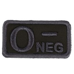 Emblemat na tkaninie narzepka grupa krwi 0- zielony