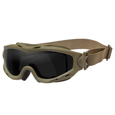 Gogle taktyczne Wiley X Spear SP293T smoke / clear / light rust, jasnobrązowe oprawki