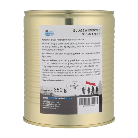 Gulasz wieprzowy Arpol podsmażany 850 g