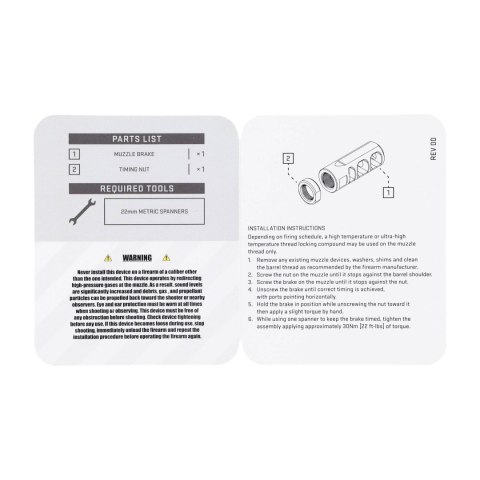 Hamulec wylotowy Audere Imperium kal. 6,5 5/8"-24