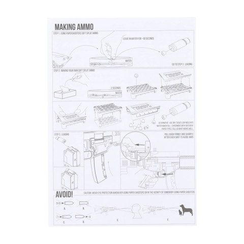 Karabin Paper Shooters Green Spit zestaw