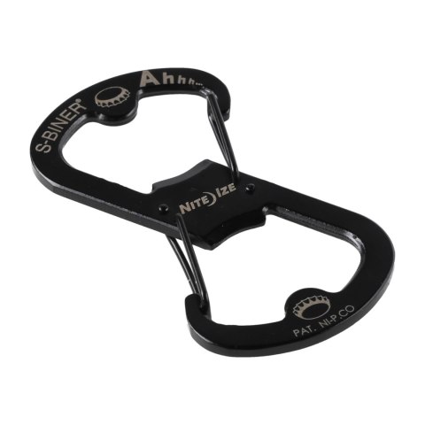 Karabinek Nite Ize S-Biner z funkcją otwieracza do butelek czarny