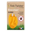 Kleszczołapki przyrząd do usuwania kleszczy Tick Twister Clipbox z brelokiem, pomarańczowe 2 szt.