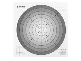Komplet tarcz strzeleckich 14x14 cm biały środek 100 szt.