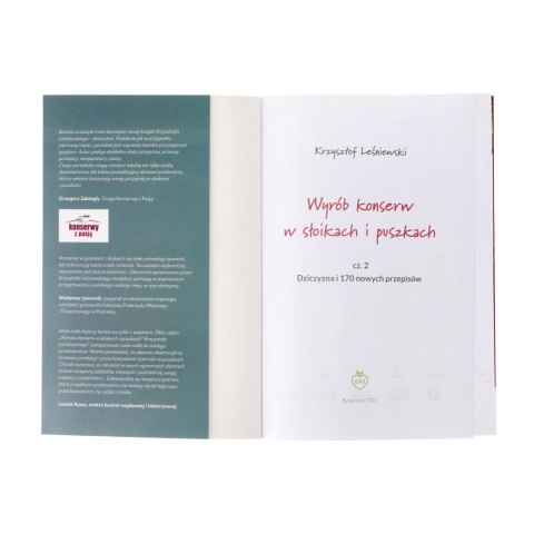 Książka „Wyrób konserw w słoikach i puszkach. Dziczyzna i 170 nowych przepisów" cz. 2 Krzysztof Leśniewski