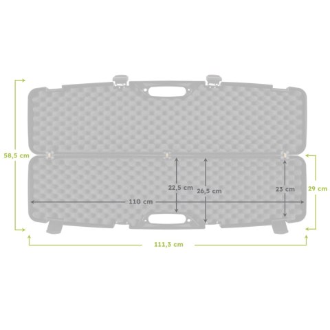 Kufer na bron Megaline czarny 110x25x11 cm szyfr