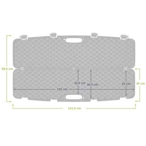 Kufer na bron Megaline czarny 110x25x11 cm zamek