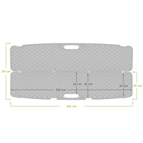 Kufer na bron Megaline czarny 125x25x11 cm szyfr
