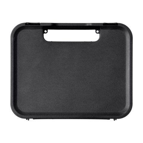 Kufer na pistolet Megaline 24,5x17,8x3,9 cm czarny z czarnymi klamrami