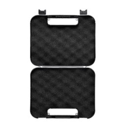 Kufer na pistolet Megaline 24,5x17,8x3,9 cm czarny z czarnymi klamrami