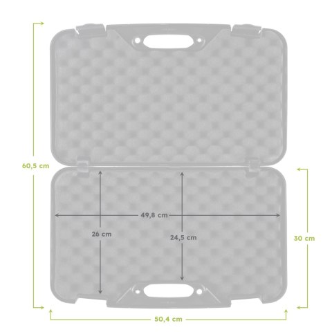 Kufer na pistolet Megaline czarny 50x30x9 cm ECO