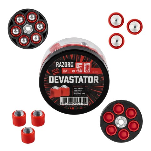 Kule metalowe RazorGun Steel Core Devastator kal. .50 / 60 szt. do Umarex HDR50