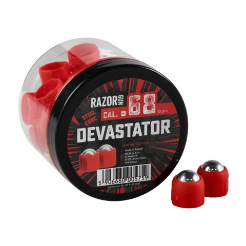Kule metalowe RazorGun Steel Core Devastator kal. .68 / 40 szt. do Umarex T4E HDS 68 kal.