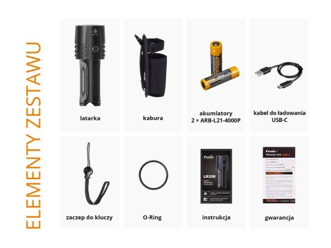 Latarka LED Fenix LR35R czarna