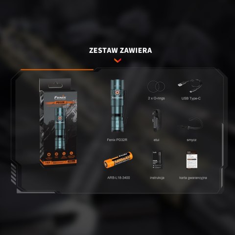 Latarka LED Fenix PD25R edycja limitowana zielona