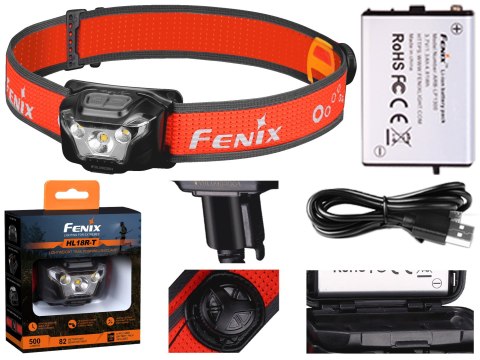 Latarka czołowa Fenix HL18R-T czarna