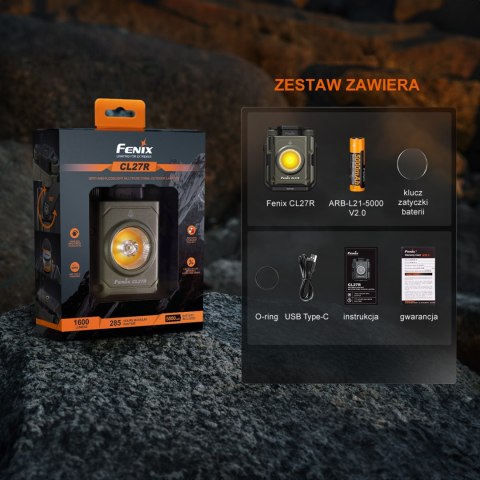 Latarka kempingowa Fenix CL27R zielona