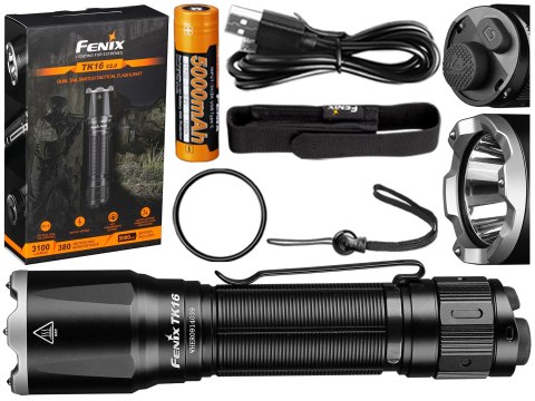 Latarka taktyczna LED Fenix TK16 V2.0 czarna