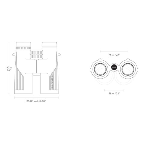 Lornetka Hawke Frontier HD X 10x42 szara