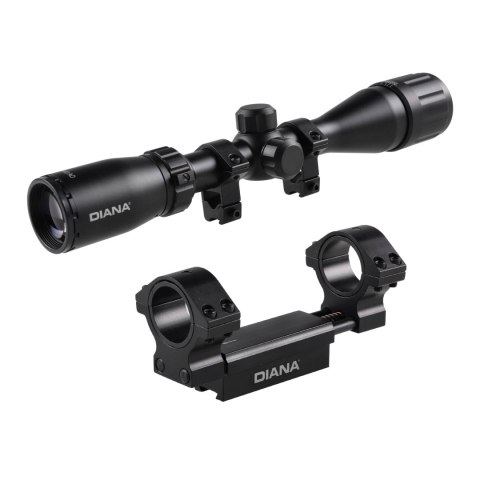 Luneta celownicza Diana 3-9x40 1" AO Duplex z/m 11 mm + montaż kompensacyjny Diana ZR 1"-30 mm/11 mm