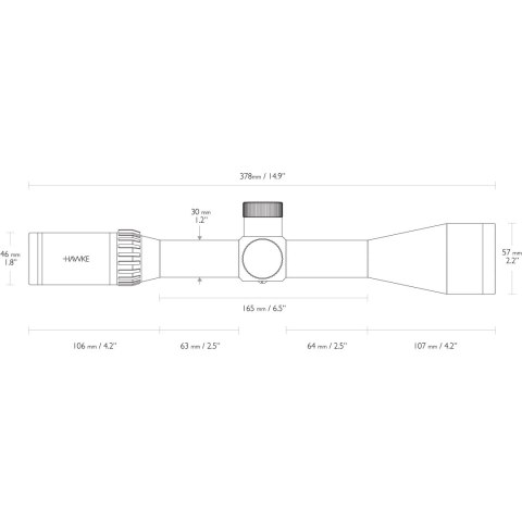 Luneta celownicza Hawke Airmax 30 6-24x50 SF AMX IR Target Turrets