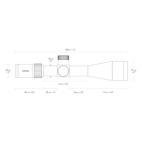Luneta celownicza Hawke Airmax 30 Compact 6-24x50 IR SF AMX