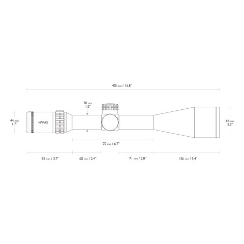 Luneta celownicza Hawke Frontier 30 5-30x56 SF IR Mil Pro 20x