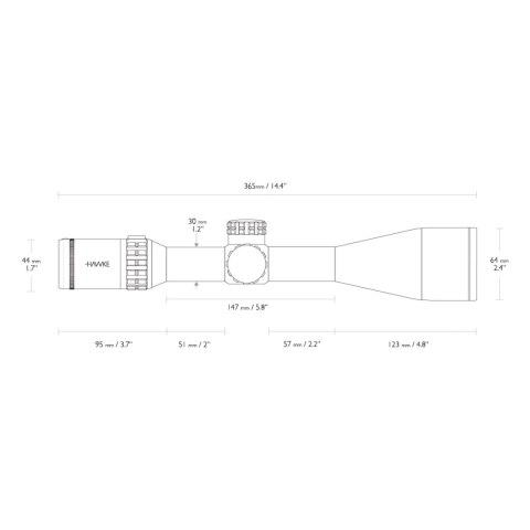 Luneta celownicza Hawke Frontier 30 FFP 5-25x56 SF IR Mil Pro 25x