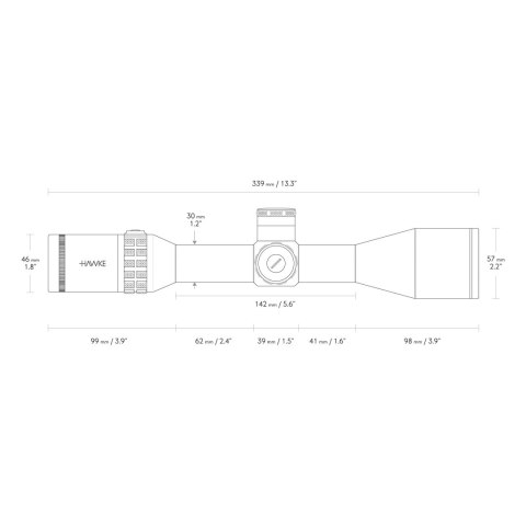 Luneta celownicza Hawke SideWinder 30 4-16x50 SF FFP Half Mil Dot