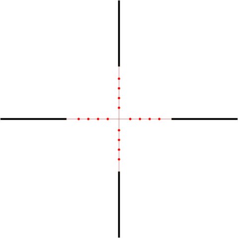 Luneta celownicza Hawke Vantage 1" 2-7x32 AO IR Mil Dot
