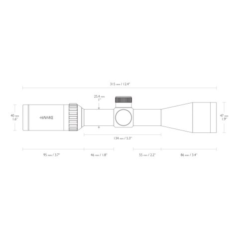 Luneta celownicza Hawke Vantage 1" 3-9x40 30/30