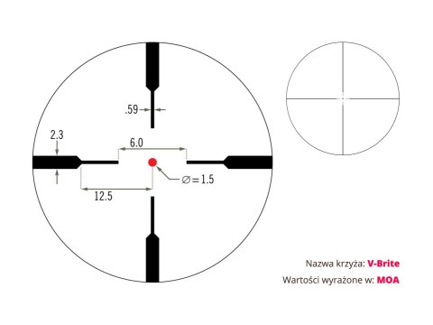 Luneta celownicza Vortex Crossfire II 1-4x24 30 mm V-Brite