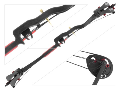 Łuk bloczkowy dla dzieci i młodzieży Poe Lang Buster 15-22 lb 25" czarny