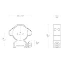 Montaż lunety Hawke Precision Steel niski 34 mm Weaver