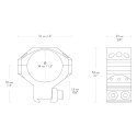 Montaż lunety Hawke Tactical średni 34 mm Dovetail na szynę 11 mm